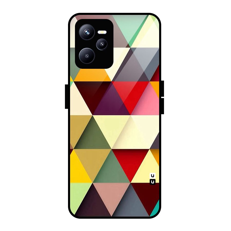 Colored Triangles Glass Back Case for Realme C35