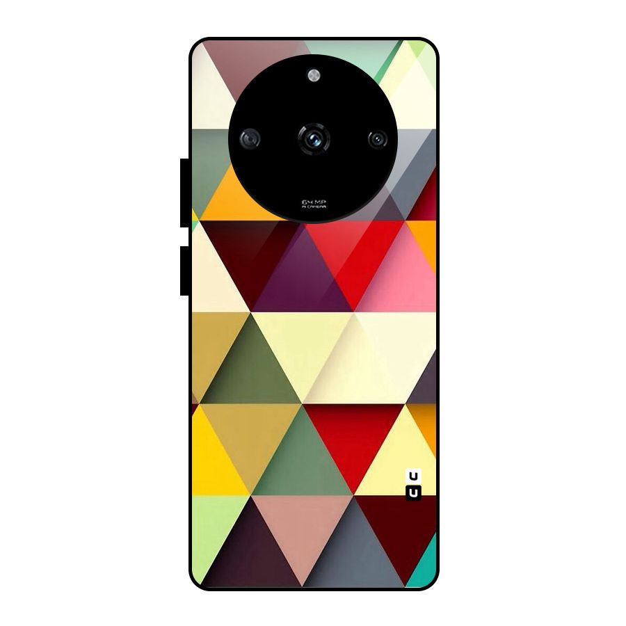 Colored Triangles Glass Back Case for Realme Narzo 60 5G