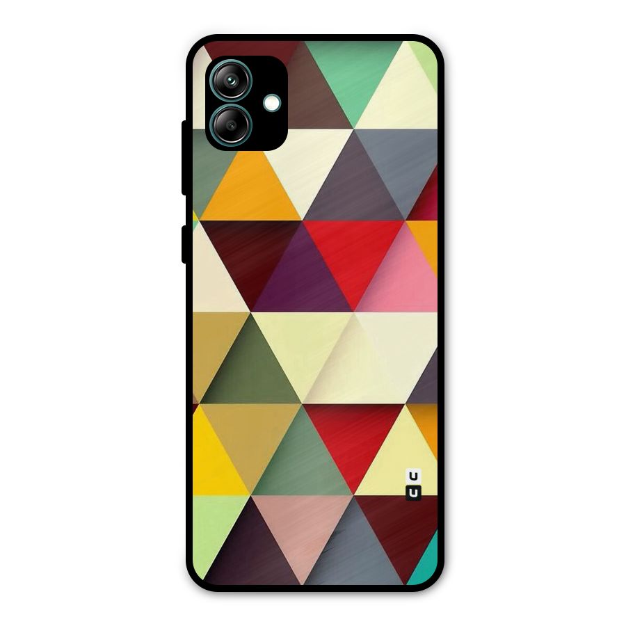 Colored Triangles Metal Back Case for Galaxy A04
