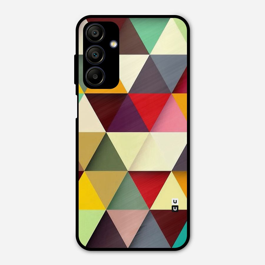 Colored Triangles Metal Back Case for Galaxy A15 5G
