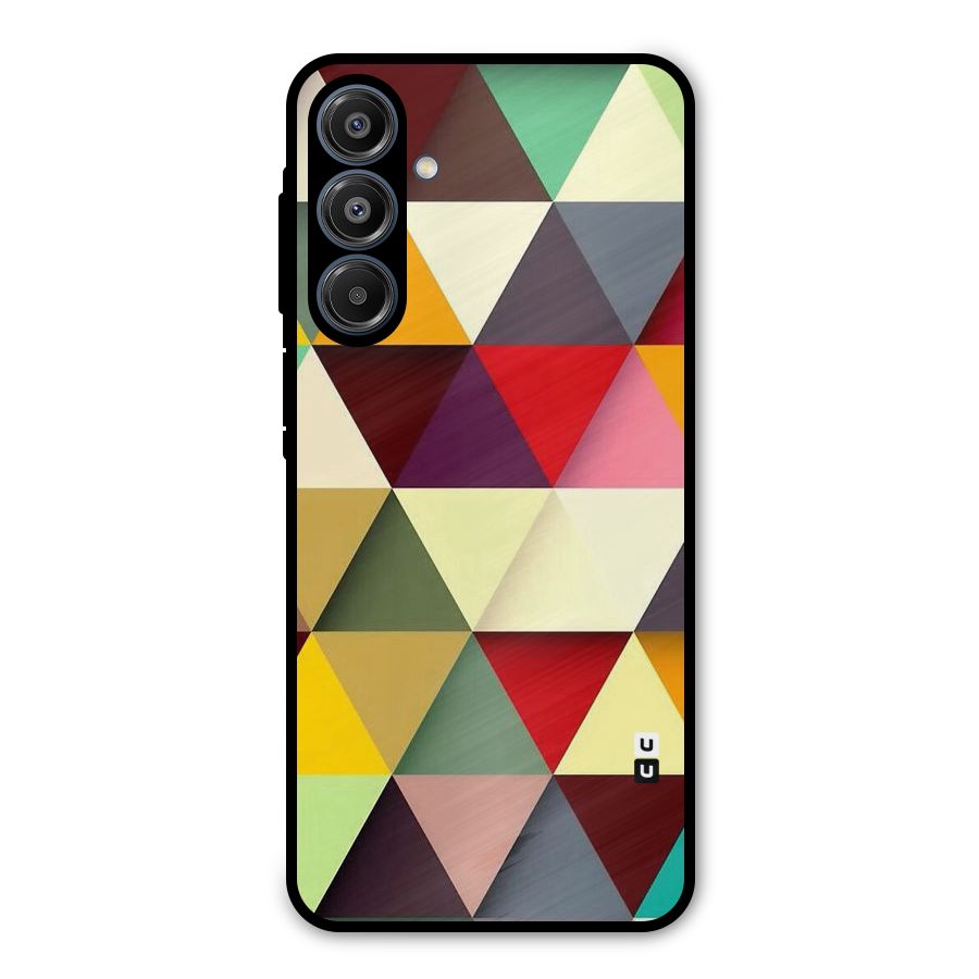 Colored Triangles Metal Back Case for Galaxy A16 5G