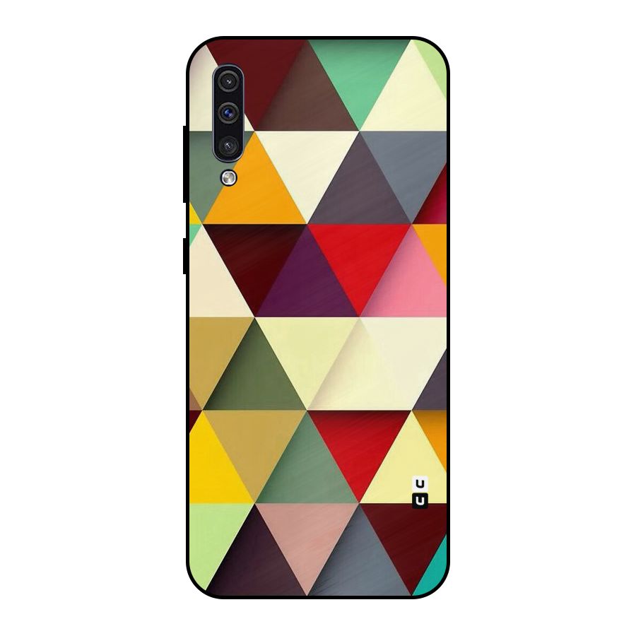 Colored Triangles Metal Back Case for Galaxy A30s