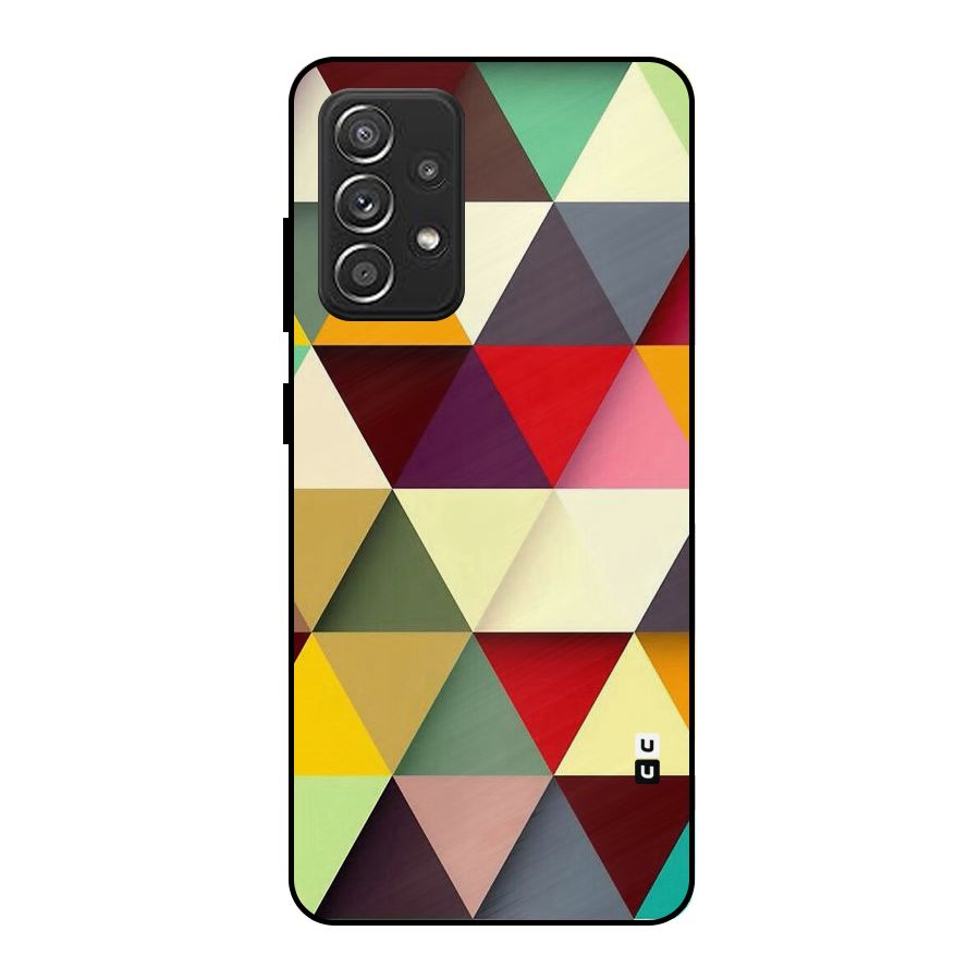 Colored Triangles Metal Back Case for Galaxy A52s 5G