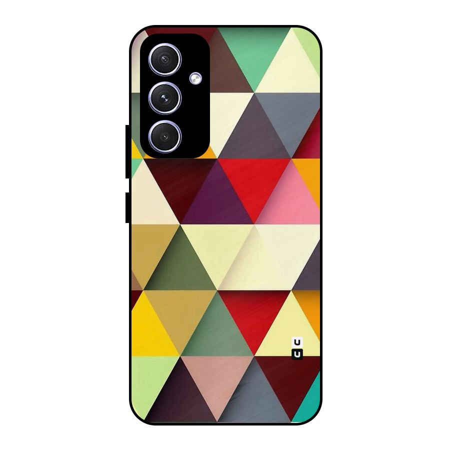 Colored Triangles Metal Back Case for Galaxy A54