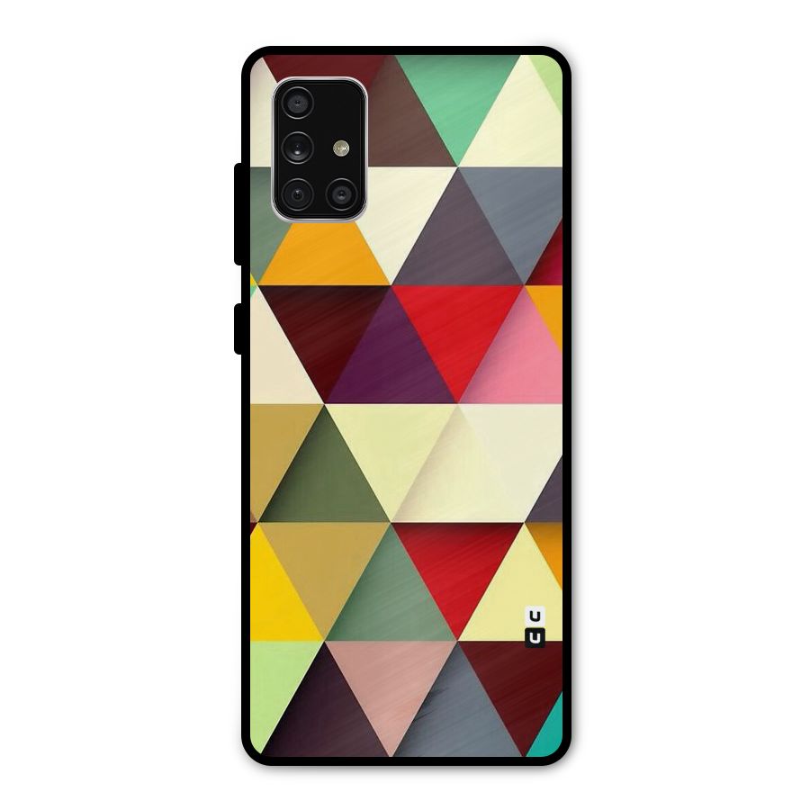 Colored Triangles Metal Back Case for Galaxy A71