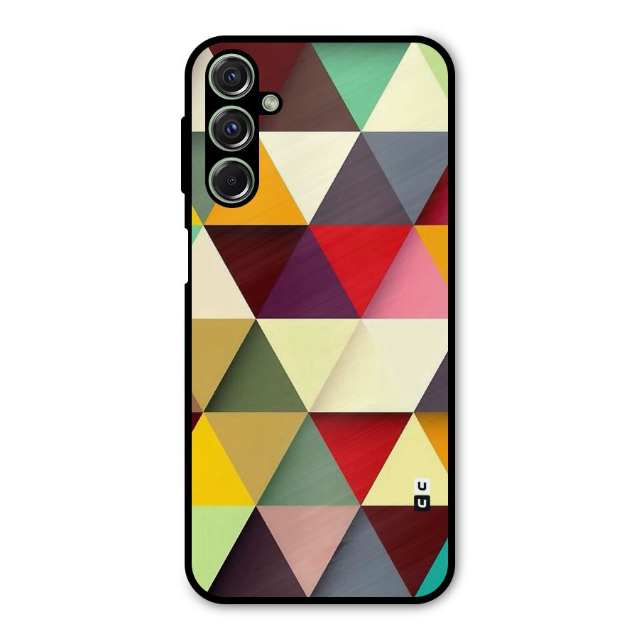 Colored Triangles Metal Back Case for Galaxy F34