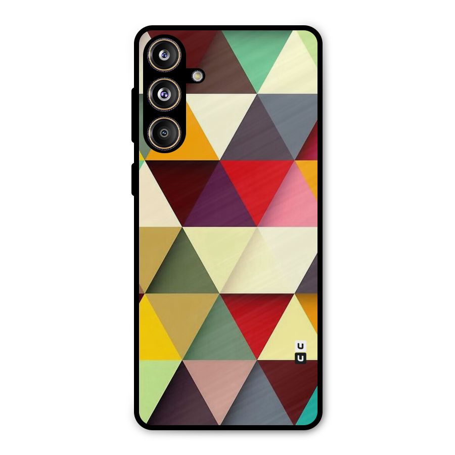 Colored Triangles Metal Back Case for Galaxy F55