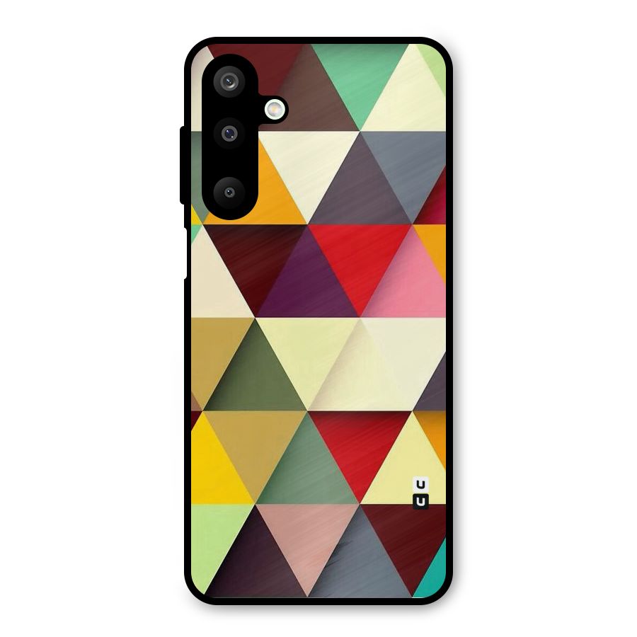 Colored Triangles Metal Back Case for Galaxy M16