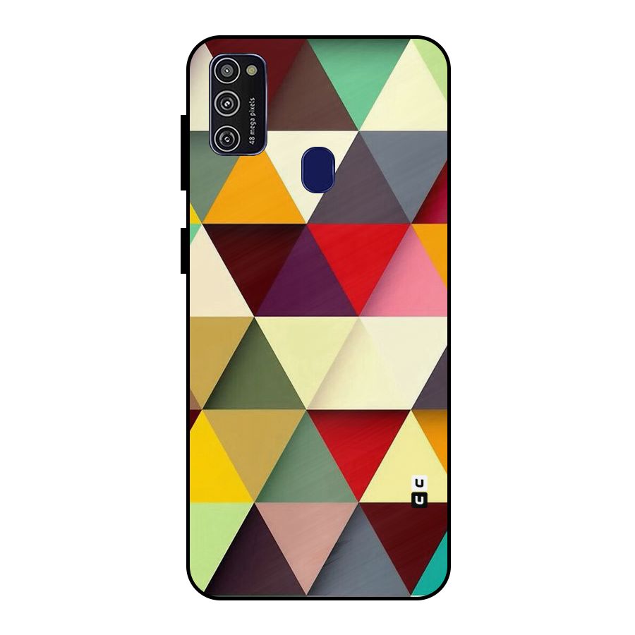 Colored Triangles Metal Back Case for Galaxy M21