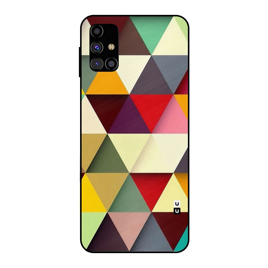 Colored Triangles Metal Back Case for Galaxy M31s