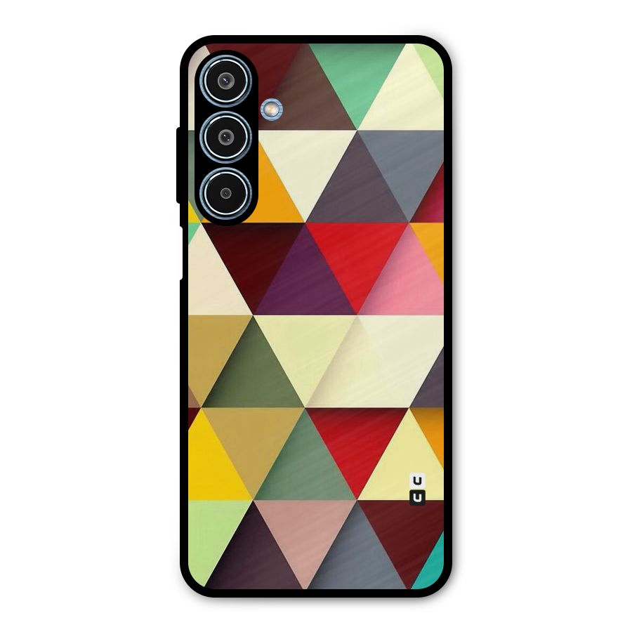 Colored Triangles Metal Back Case for Galaxy M35