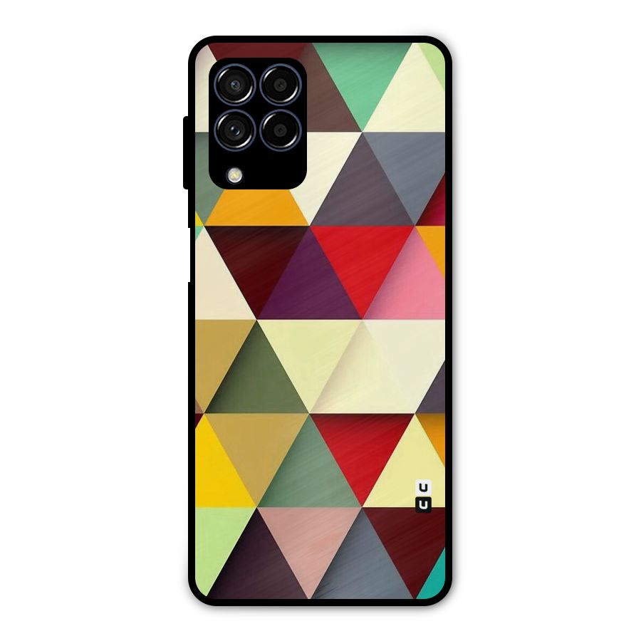 Colored Triangles Metal Back Case for Galaxy M53 5G