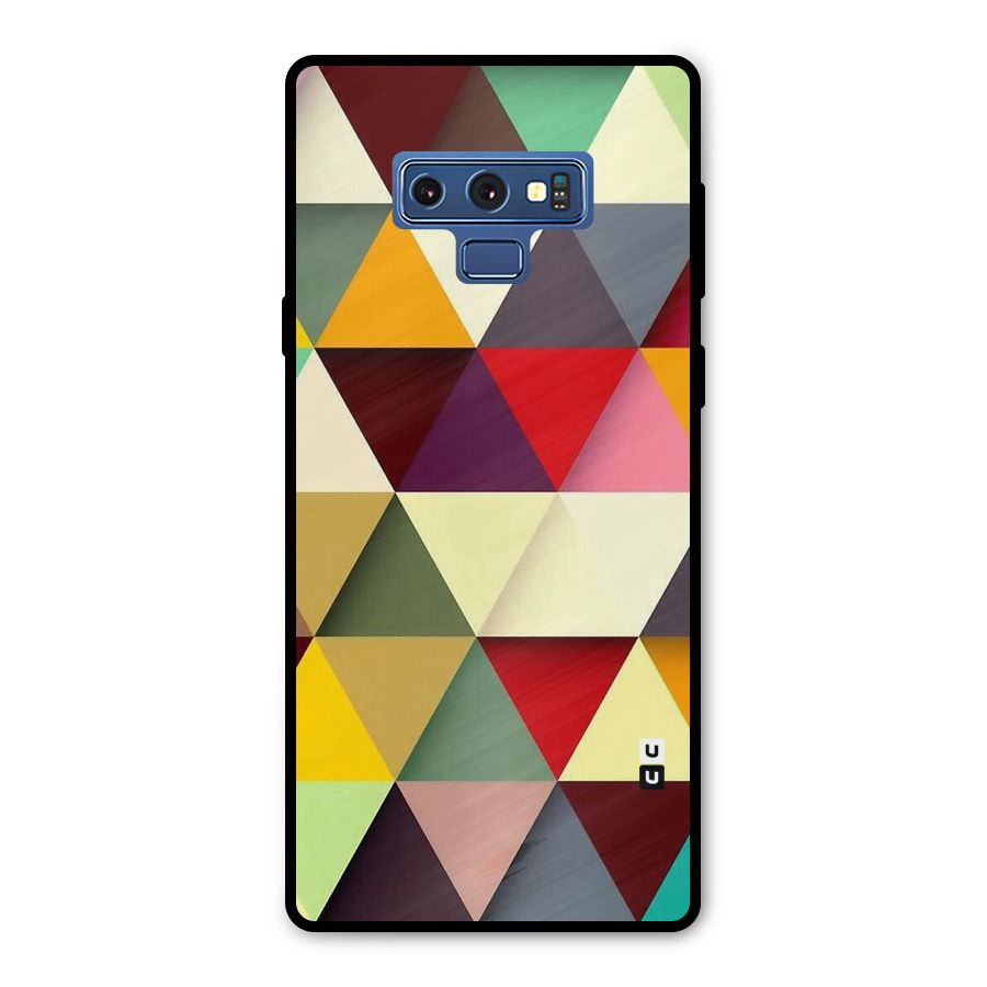 Colored Triangles Metal Back Case for Galaxy Note 9