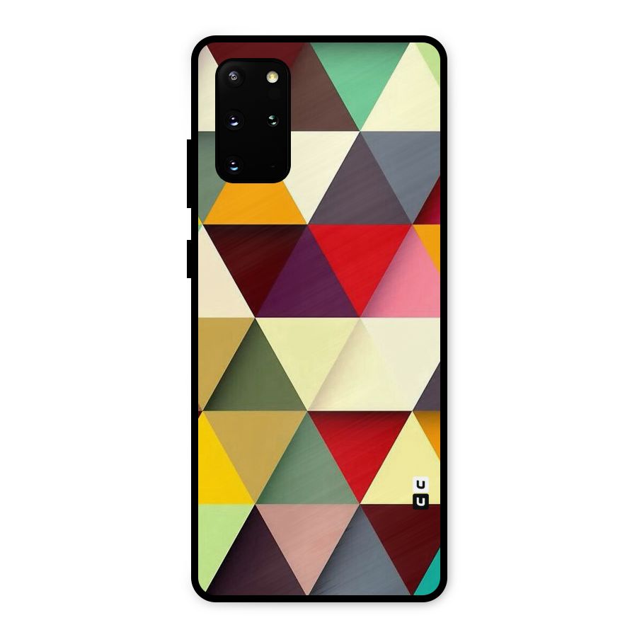 Colored Triangles Metal Back Case for Galaxy S20 Plus