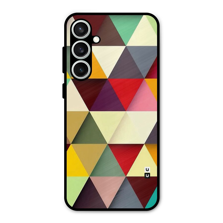 Colored Triangles Metal Back Case for Galaxy S23 FE