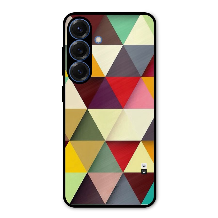 Colored Triangles Metal Back Case for Galaxy S25