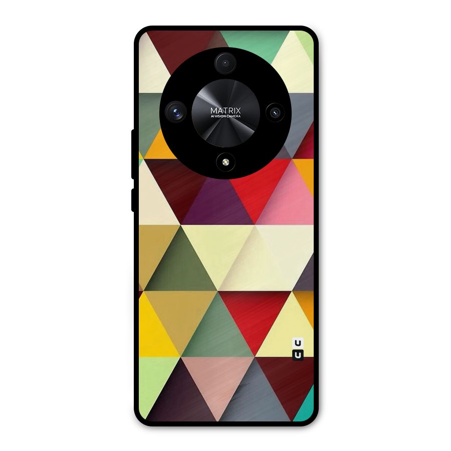 Colored Triangles Metal Back Case for Honor X9b