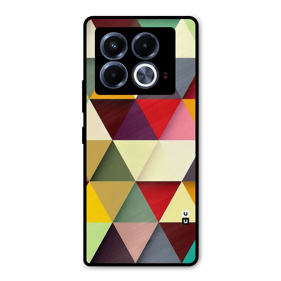 Colored Triangles Metal Back Case for Infinix Note 40 5G