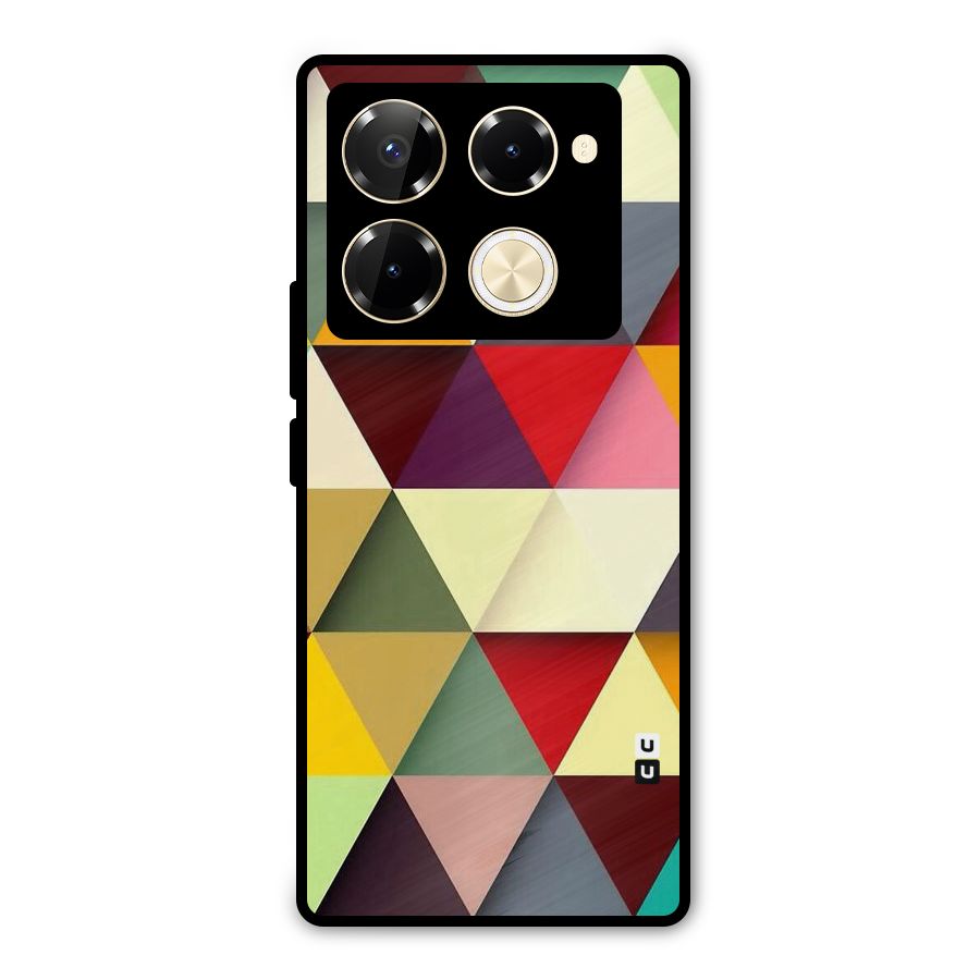 Colored Triangles Metal Back Case for Infinix Note 40 Pro Plus