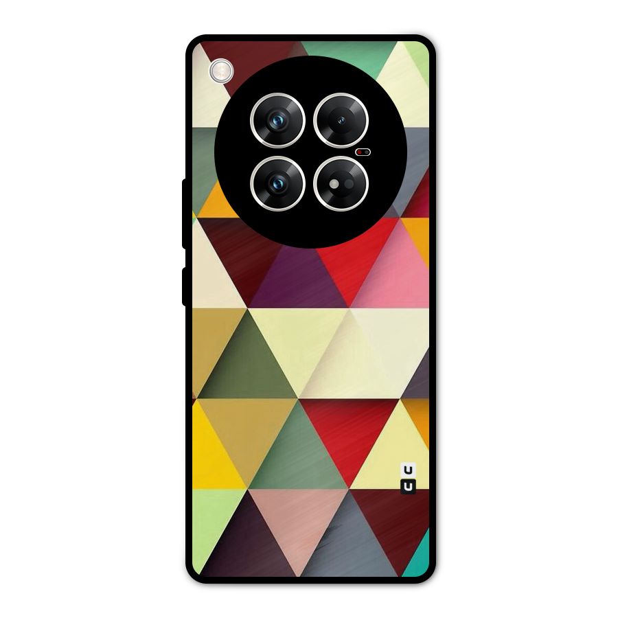 Colored Triangles Metal Back Case for Infinix Zero 40 5G