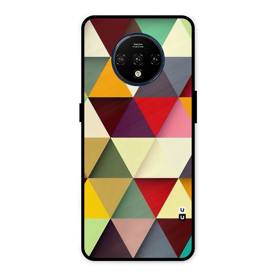 Colored Triangles Metal Back Case for OnePlus 7T