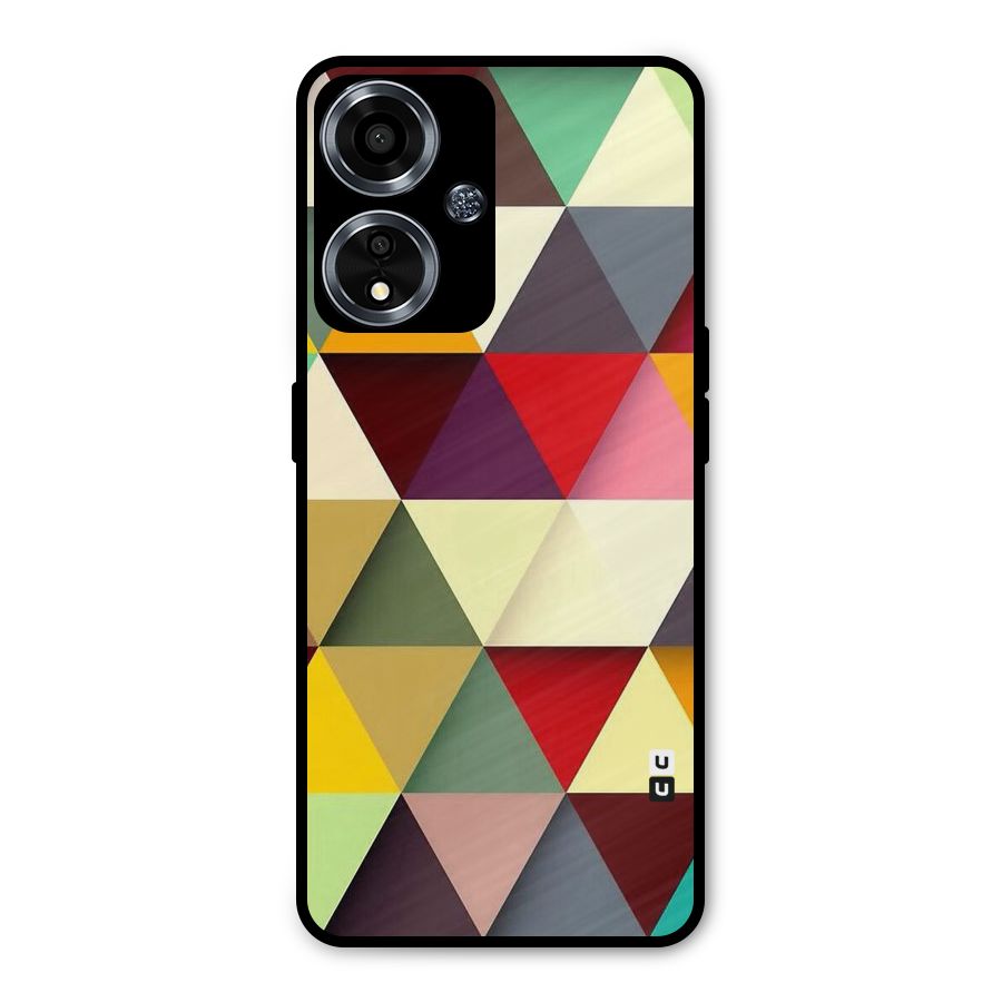 Colored Triangles Metal Back Case for Oppo A59