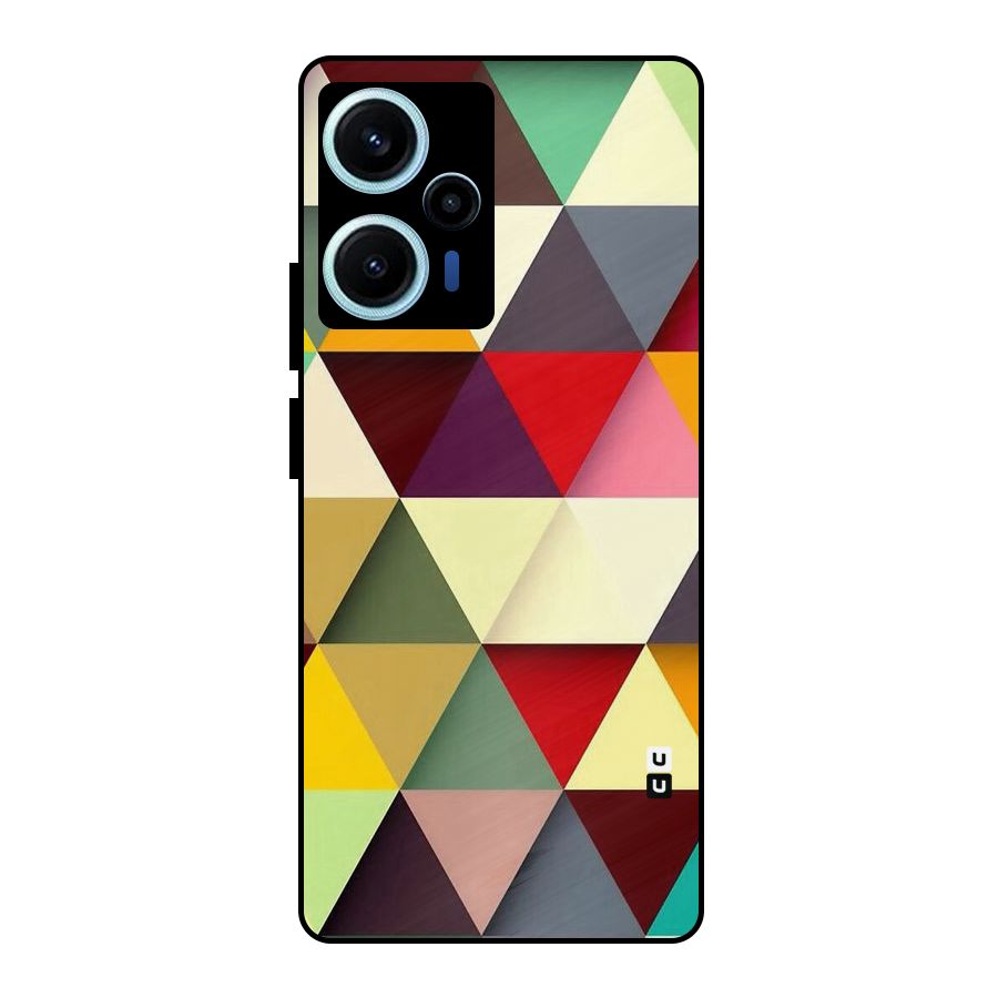 Colored Triangles Metal Back Case for Poco F5