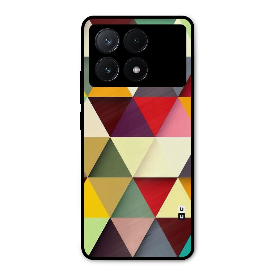Colored Triangles Metal Back Case for Poco X6 Pro