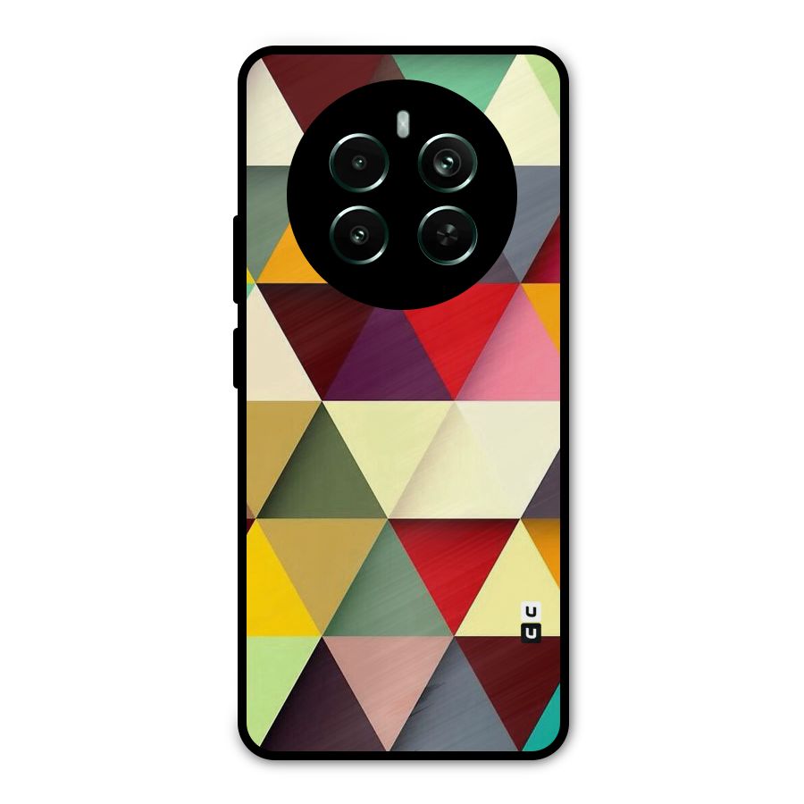 Colored Triangles Metal Back Case for Realme 12 Pro Plus