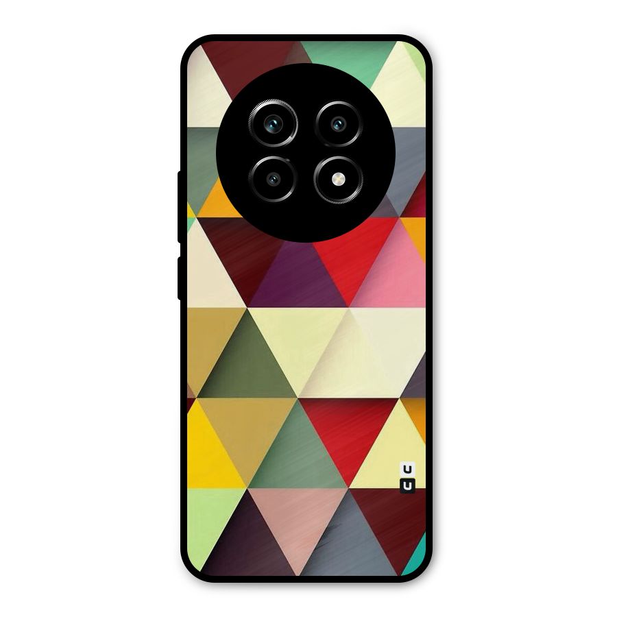 Colored Triangles Metal Back Case for Realme 13 Pro