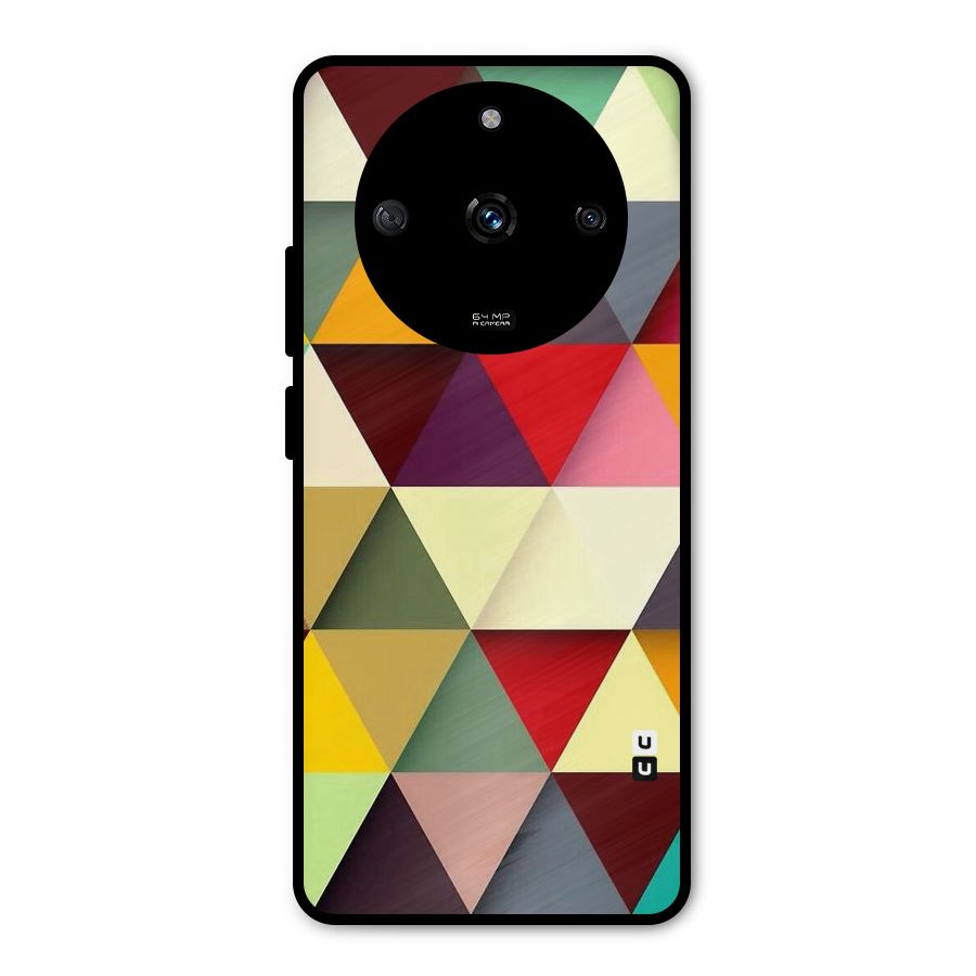 Colored Triangles Metal Back Case for Realme Narzo 60 5G