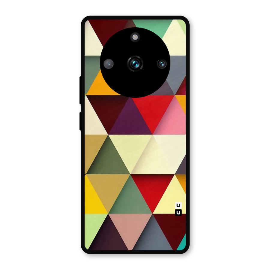 Colored Triangles Metal Back Case for Realme Narzo 60 Pro