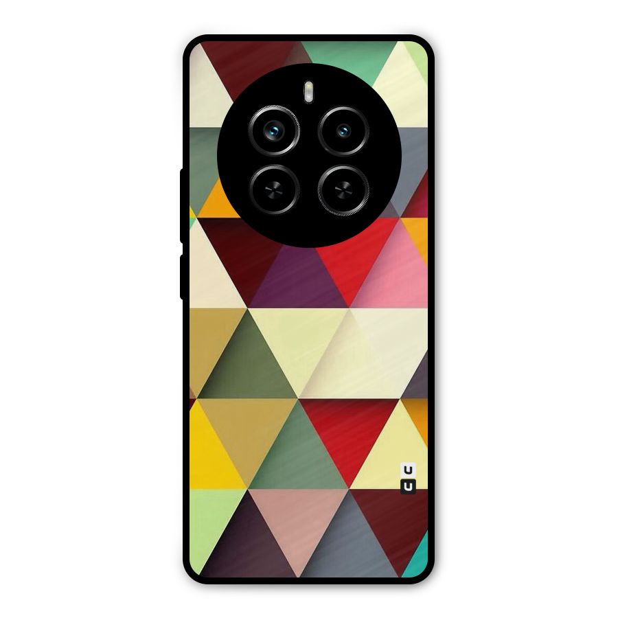 Colored Triangles Metal Back Case for Realme P1 Pro