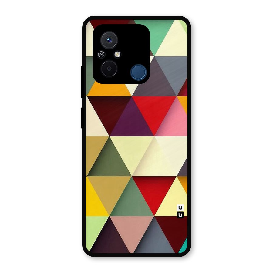 Colored Triangles Metal Back Case for Redmi 12C
