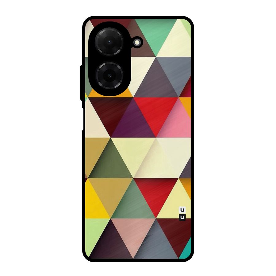Colored Triangles Metal Back Case for Redmi A5 4G