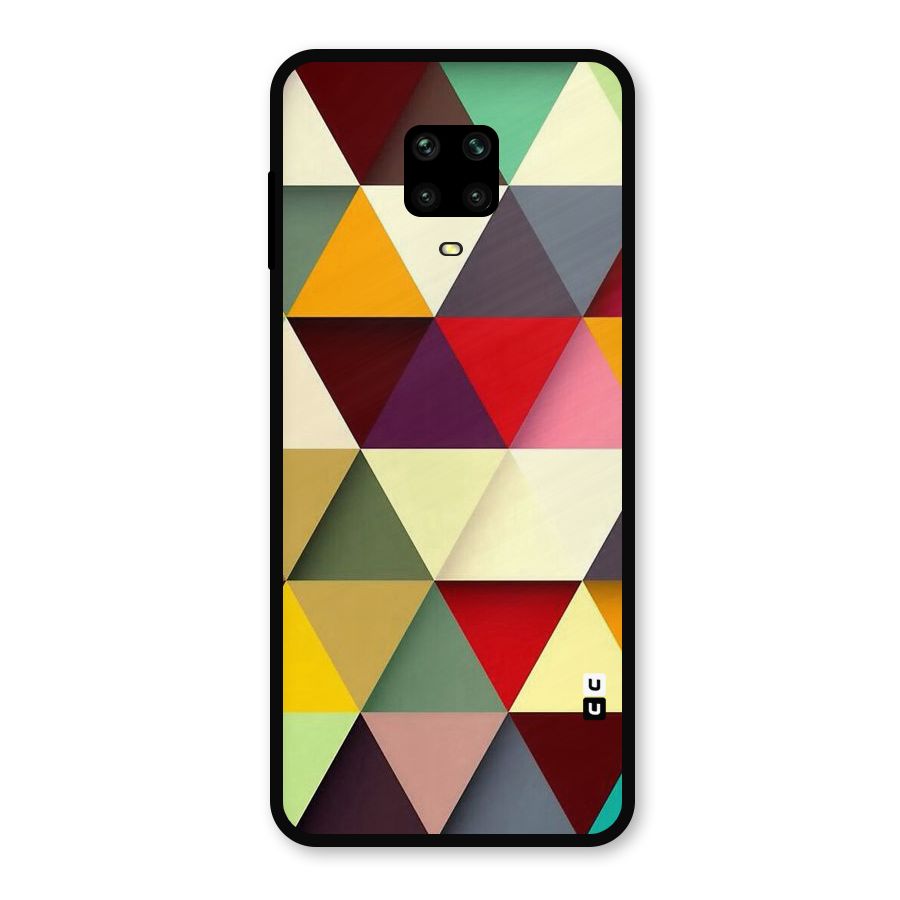 Colored Triangles Metal Back Case for Redmi Note 10 Lite
