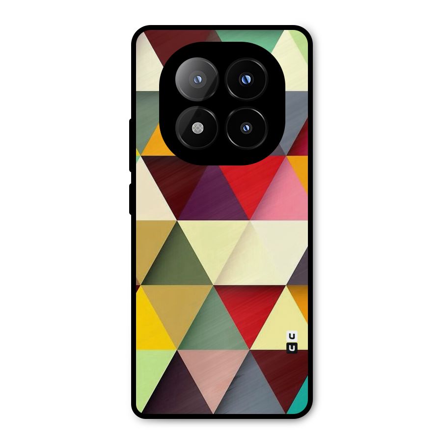 Colored Triangles Metal Back Case for Redmi Note 14 Pro Plus 5G