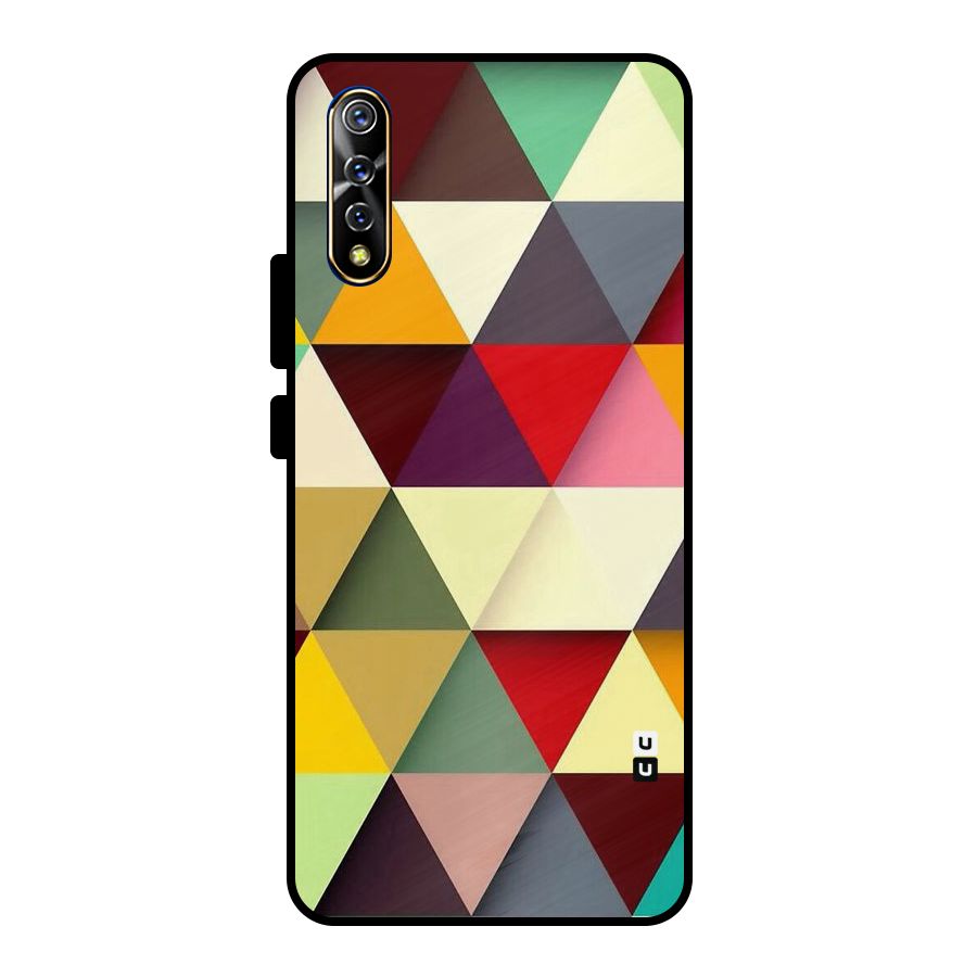 Colored Triangles Metal Back Case for Vivo S1