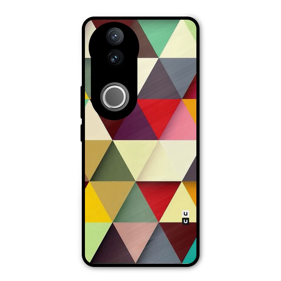 Colored Triangles Metal Back Case for Vivo V50