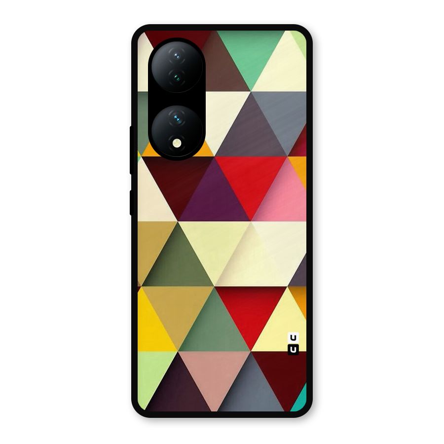 Colored Triangles Metal Back Case for Vivo Y100
