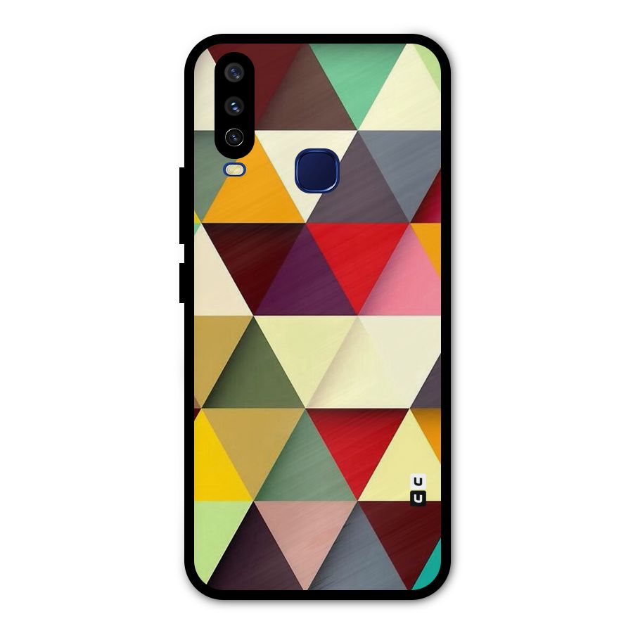 Colored Triangles Metal Back Case for Vivo Y15