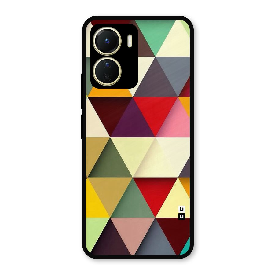 Colored Triangles Metal Back Case for Vivo Y16