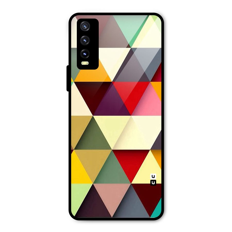 Colored Triangles Metal Back Case for Vivo Y20