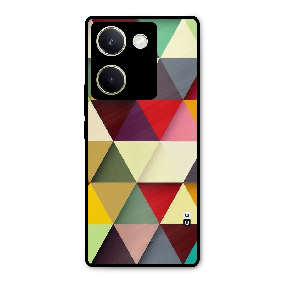 Colored Triangles Metal Back Case for Vivo Y200 Pro