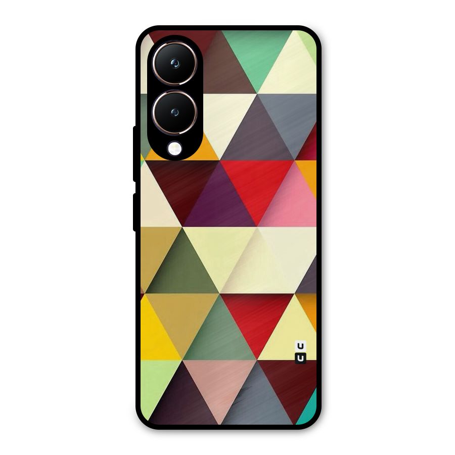 Colored Triangles Metal Back Case for Vivo Y28