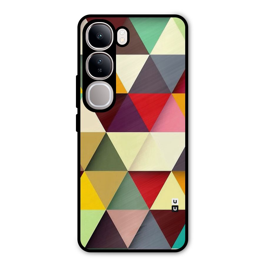 Colored Triangles Metal Back Case for Vivo Y300