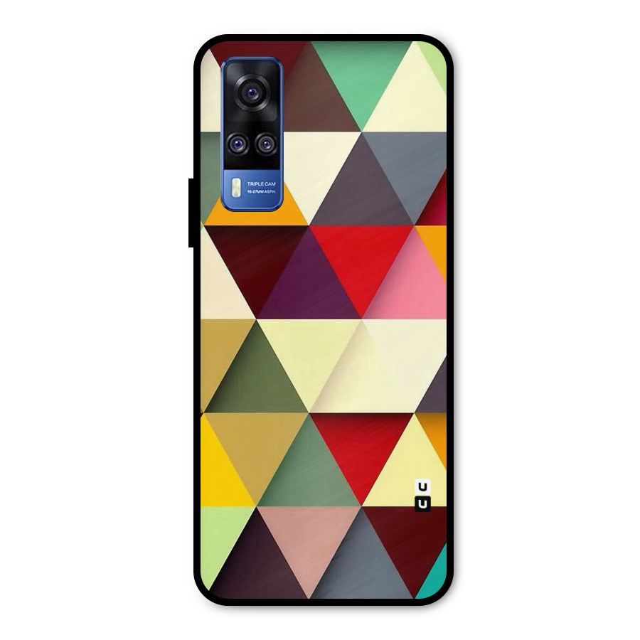 Colored Triangles Metal Back Case for Vivo Y31