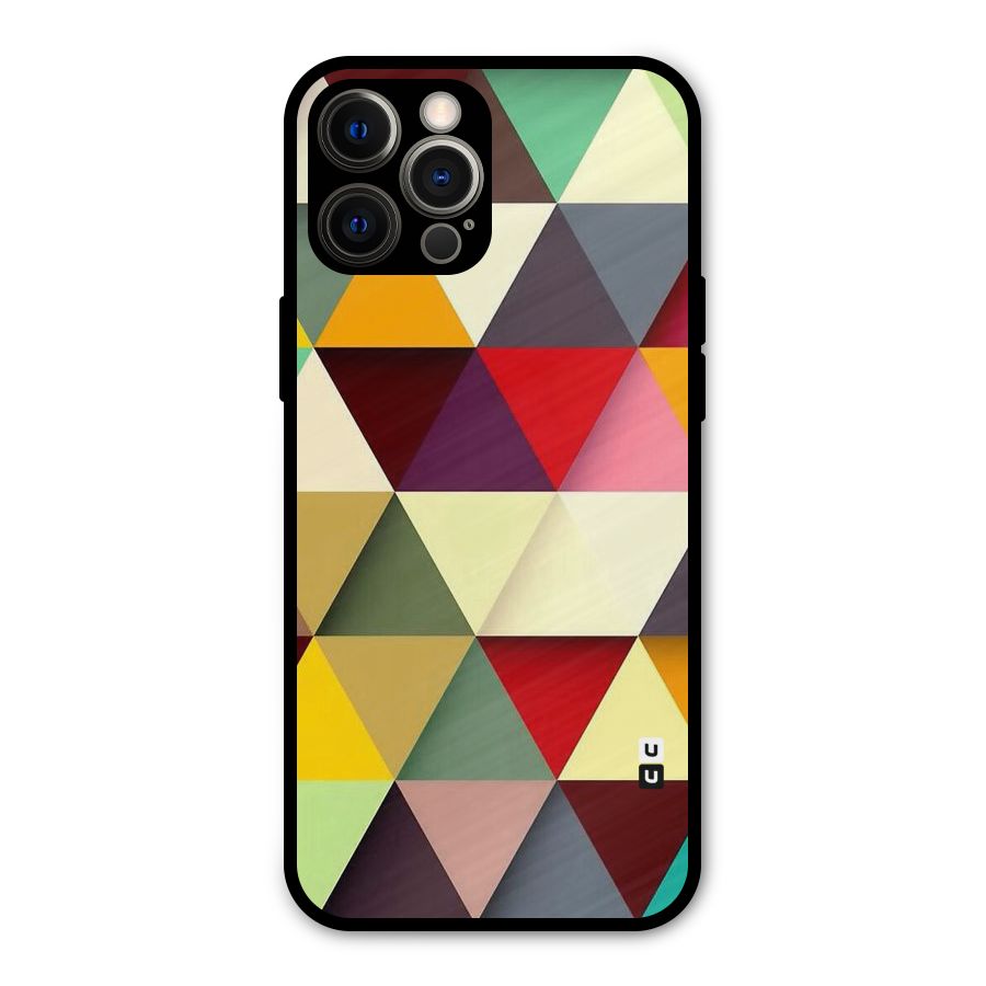 Colored Triangles Metal Back Case for iPhone 12 Pro Max