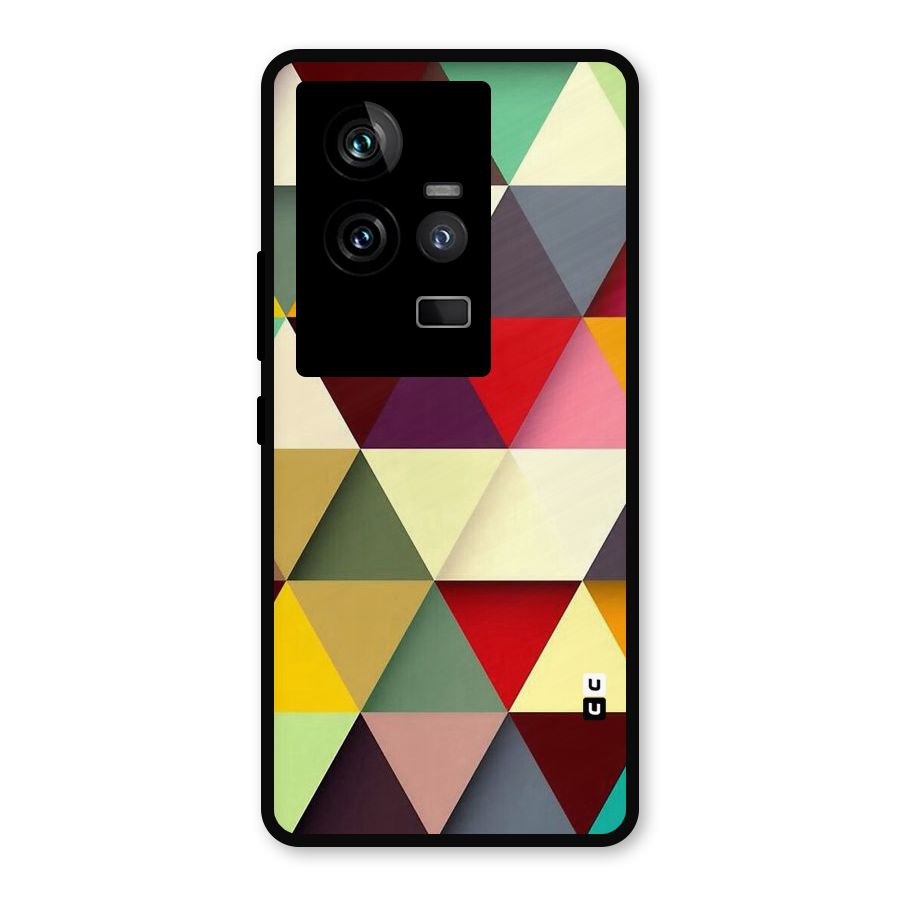Colored Triangles Metal Back Case for iQOO 11 5G