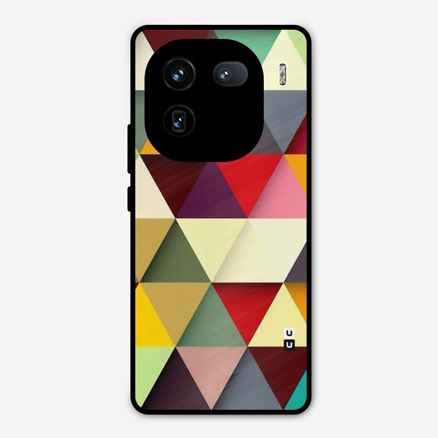 Colored Triangles Metal Back Case for iQOO 12